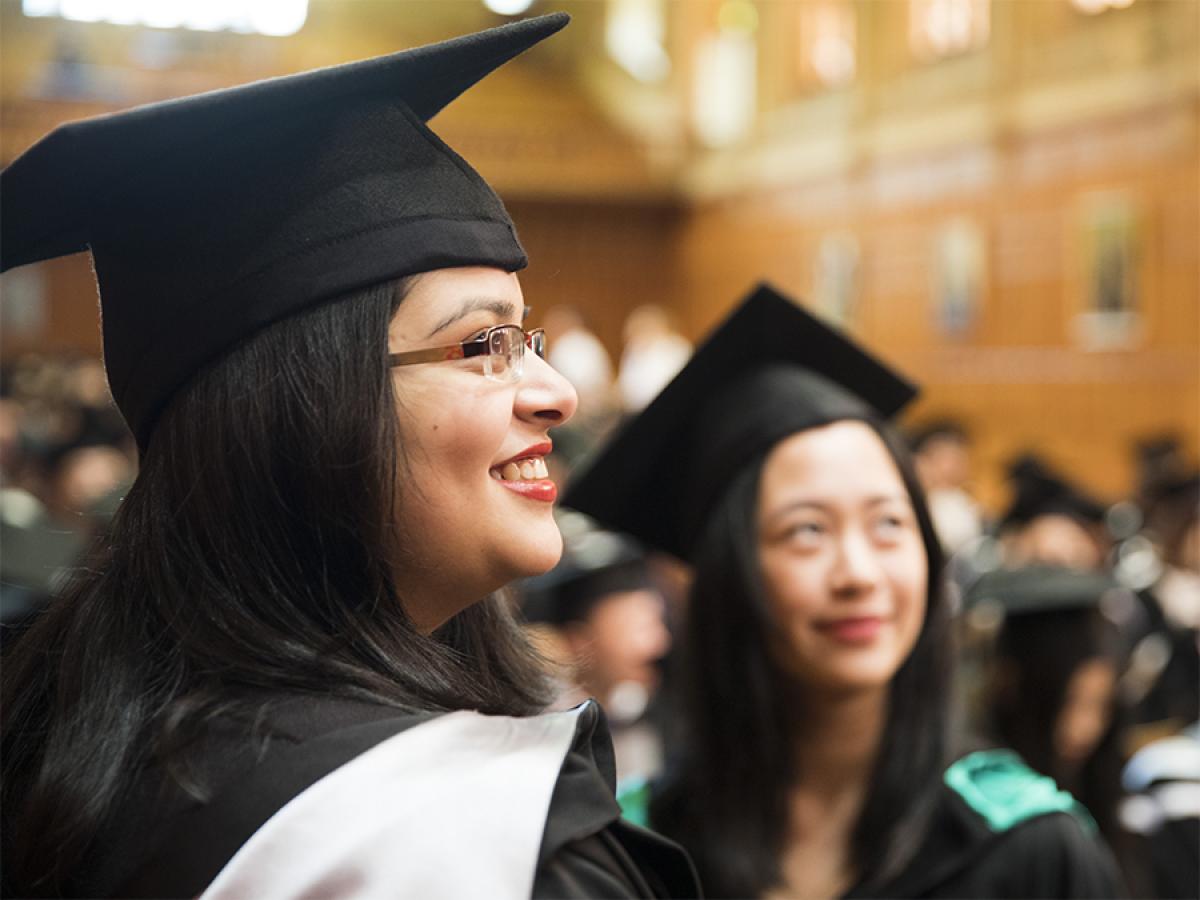 International students attending graduation